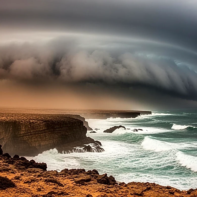 Severe Storm and Saharan Dust Impact Crete and Athens