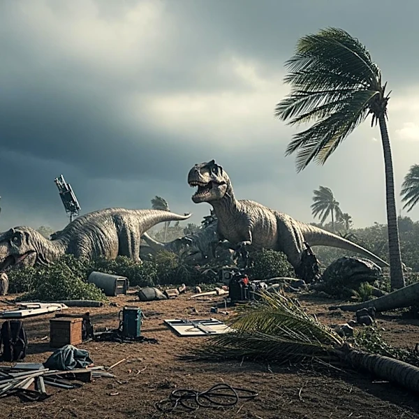 Hawaii Storms Cause Destruction on Jurassic World Set
