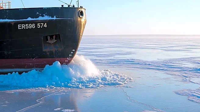 Freighter Rescued from Ice on Lake Superior Near Duluth