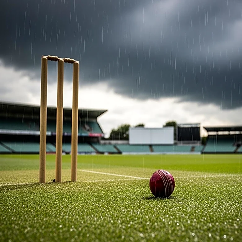 Storm Dave Disrupts Cricket Match at Durham's Riverside Ground