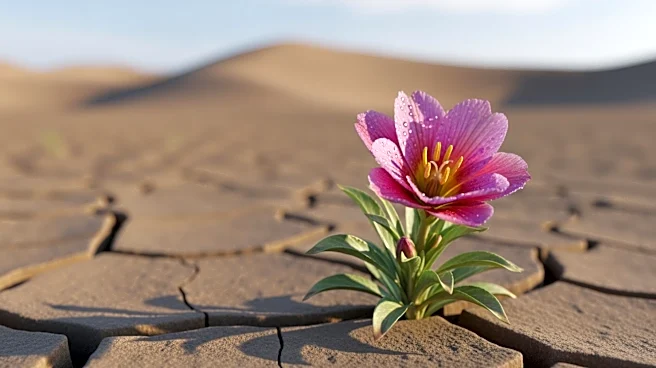 Rainfall Revives Desert with Rare Flower Bloom in Northern Borders, Saudi Arabia