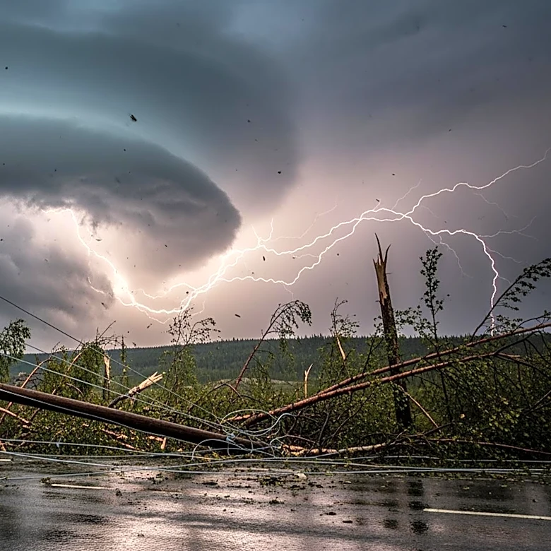 Storm Dave Causes Power Outages and Structural Damage in Northern England