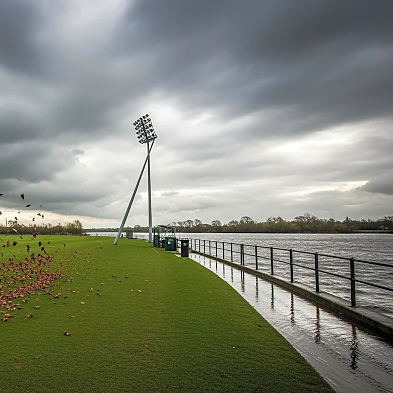 Storm Dave Causes Damage and Delays at Durham's Riverside Ground