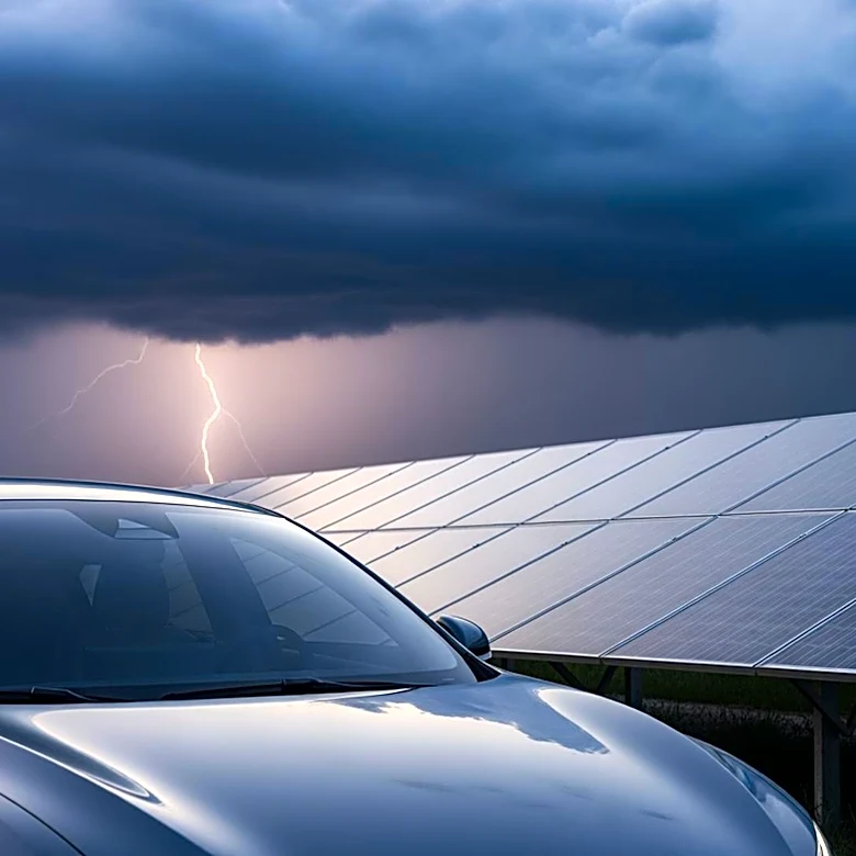 Electric Cars Aid Solar Power Stability in Tropical Cities During Thunderstorms