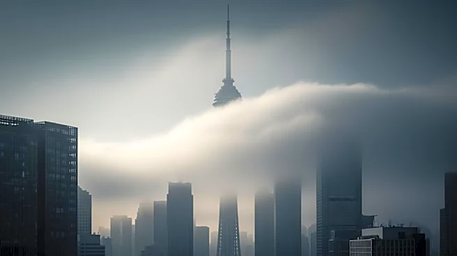 Fog Envelops Seattle's Space Needle Skyline
