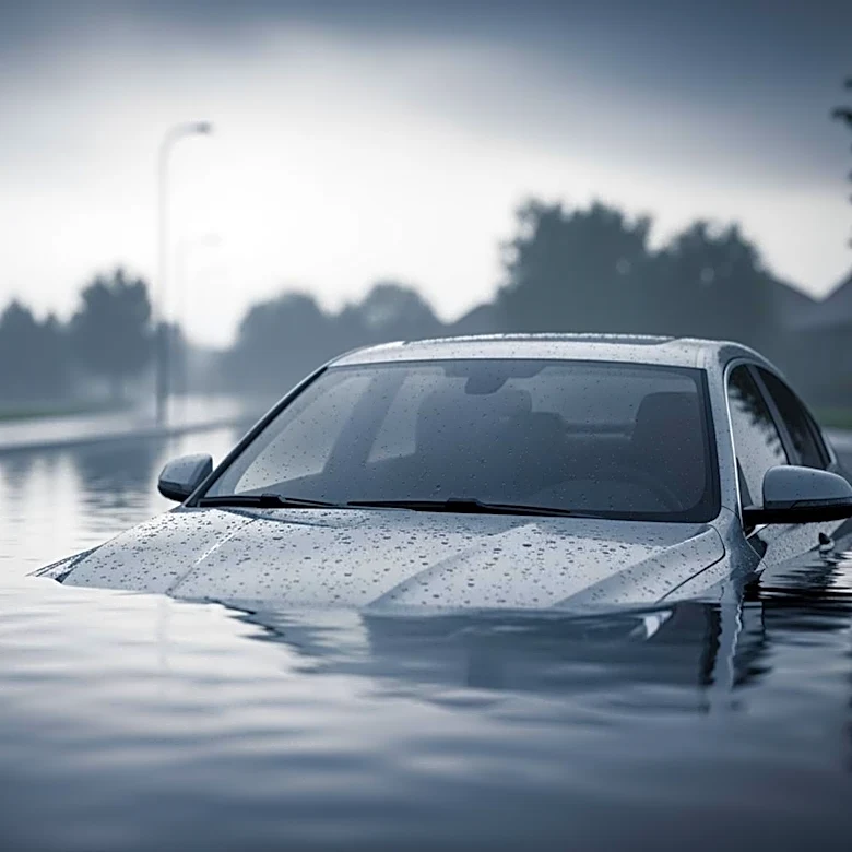 Heavy Rain Leads to Car Submersion in Port St. Lucie, Florida