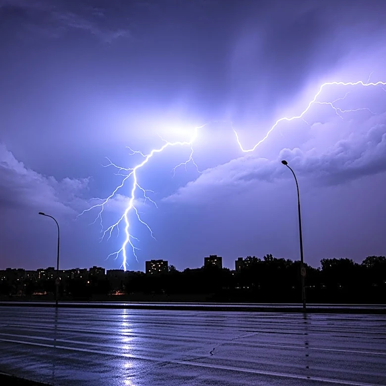 Lightning Strikes Sacramento During NorCal Spring Storm