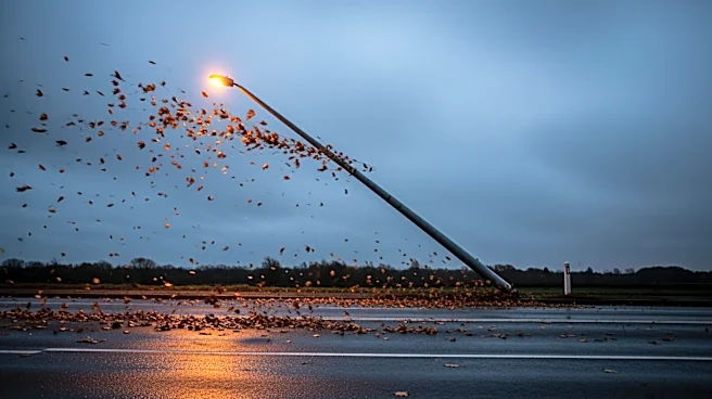 Bucktown Light Pole Falls Amid Windy Conditions