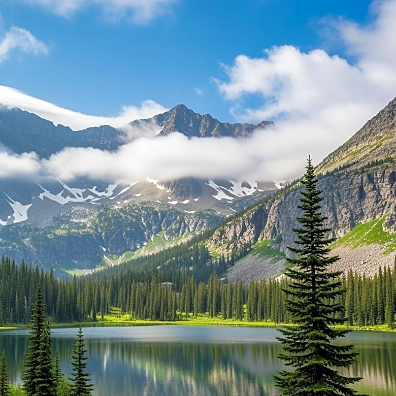 Weather Conditions in Glacier National Park: Partly Cloudy Skies