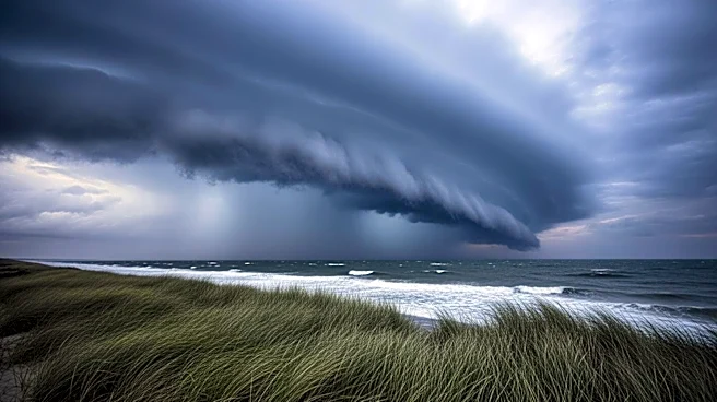 Nor'easter brings rain and strong winds.