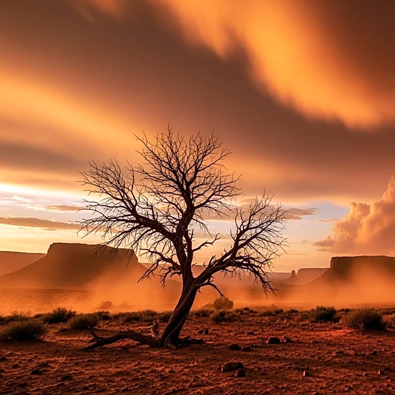 Arizona faces fire and wind warnings.