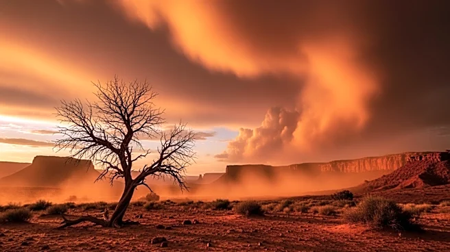 Arizona faces fire and wind warnings.