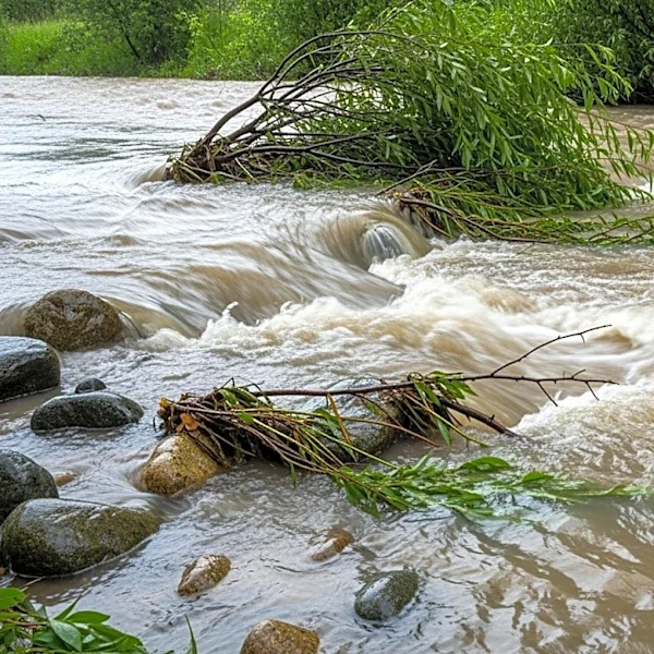 Flooding Impacts Irondequoit Creek in Rochester, NY