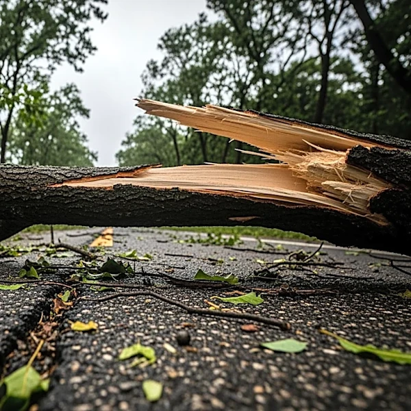 Severe Storms Cause Tree Damage in Elgin, Illinois