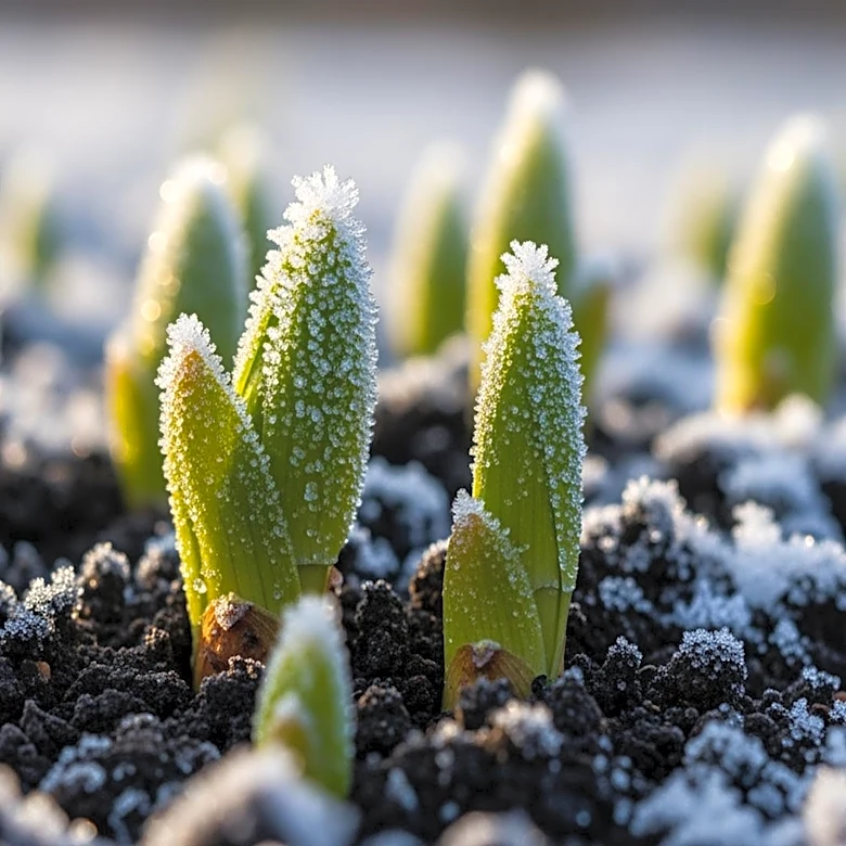 Spring Snow and Hard Freeze Threaten Plants in Liverpool