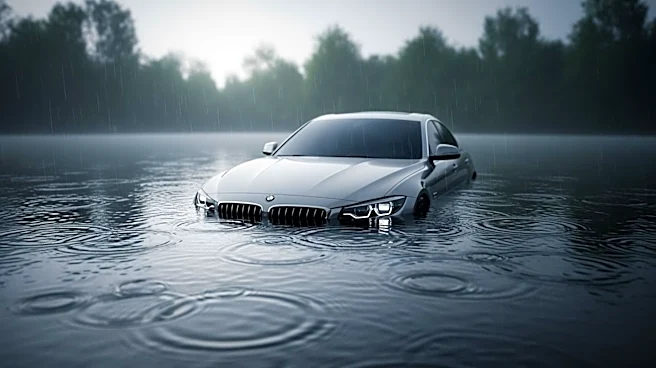 Heavy Rain Causes Car to Plunge into Creek in Plano, Texas