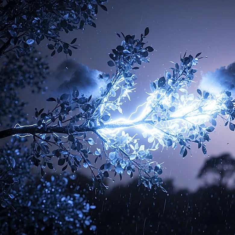 Trees Emit Electrical Glow During Storms in North Carolina