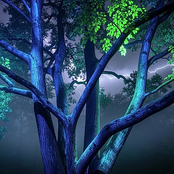 North Carolina Trees Emit Electric Glows During Thunderstorms