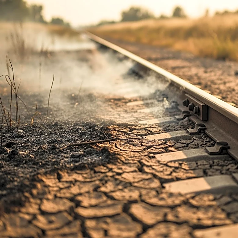 Historic Drought Fuels Railroad Fire in Clay County, Florida