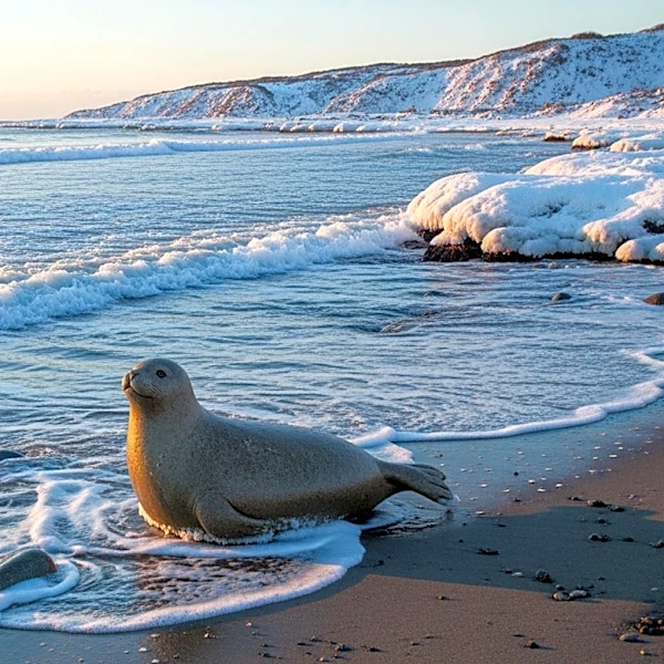 Injured Seal Returns to Ocean After New Jersey Blizzard