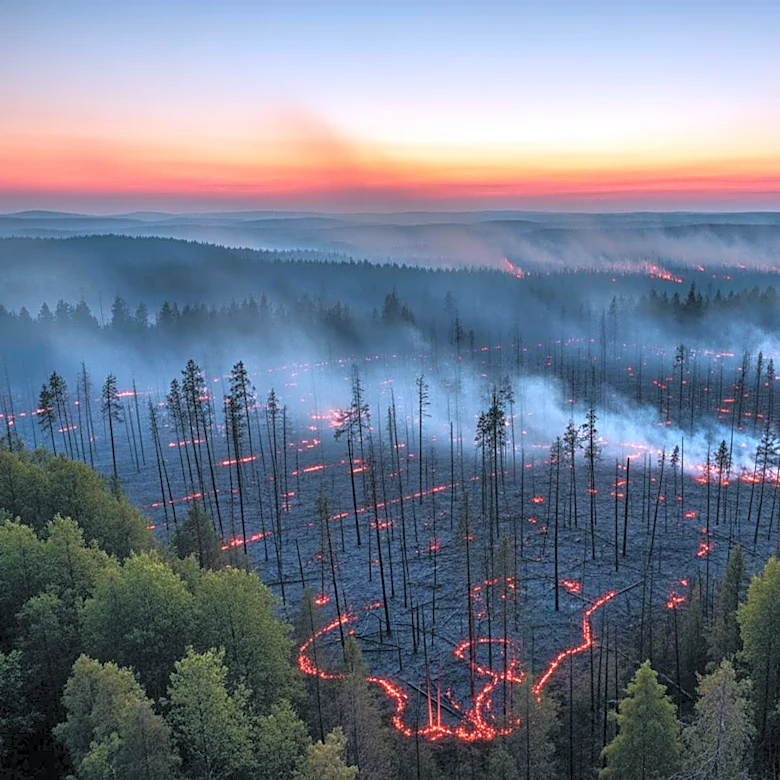 Georgia Wildfire Destroys Homes and Expands Over 5,000 Acres