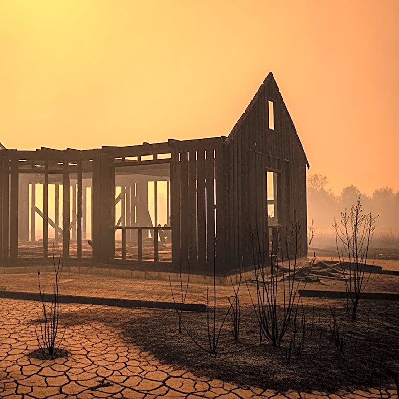 Georgia Wildfire Destroys Home Amid Dry Conditions