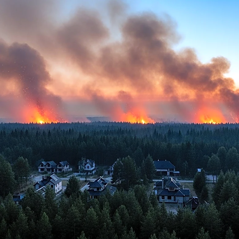 Expanding Wildfire in Georgia Threatens Homes and Prompts Evacuation Alerts