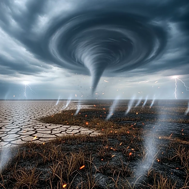 Severe Weather Threatens Central U.S. with Tornadoes and Wildfires