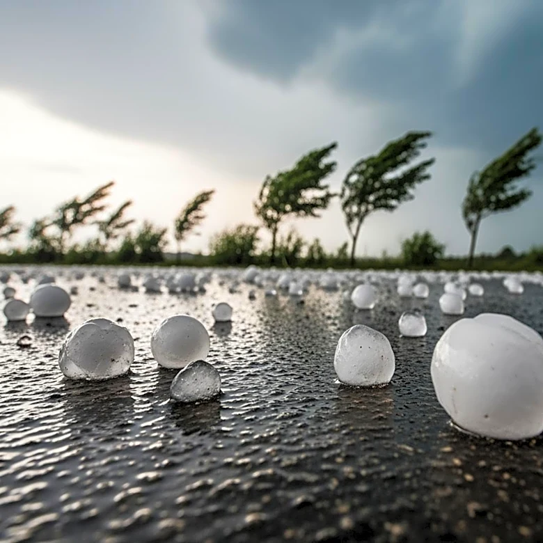 Severe Thunderstorms Bring Large Hail and Strong Winds to North Texas