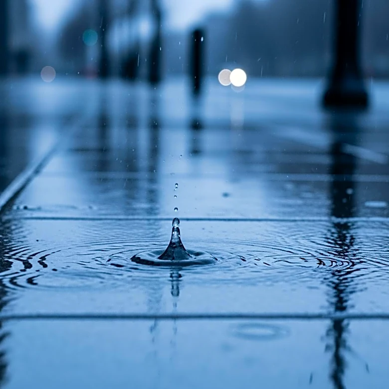 Persistent Rain Showers in Detroit with Cool Temperatures