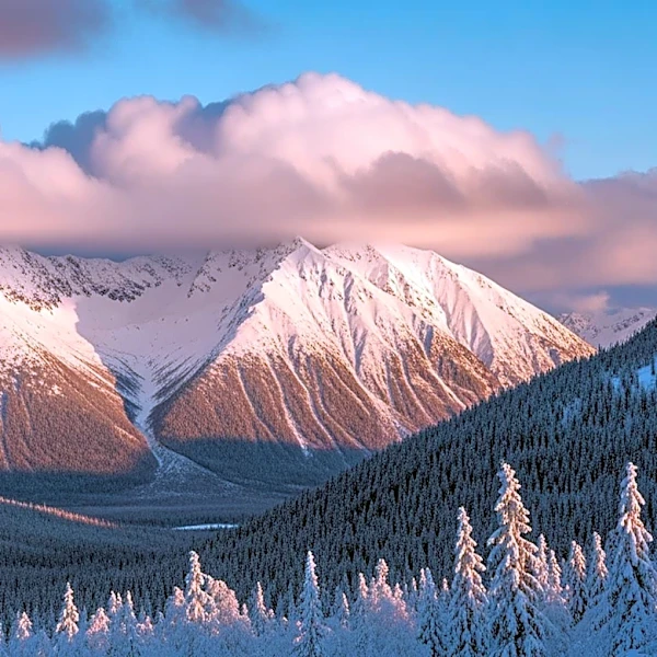 Winter's End Brings Cloud Formations to Southern Alaska