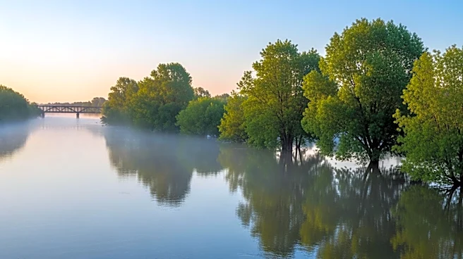 River Flood Warning in Chelan County, Washington