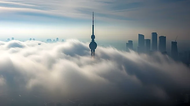 Fog Envelops Seattle's Space Needle Skyline