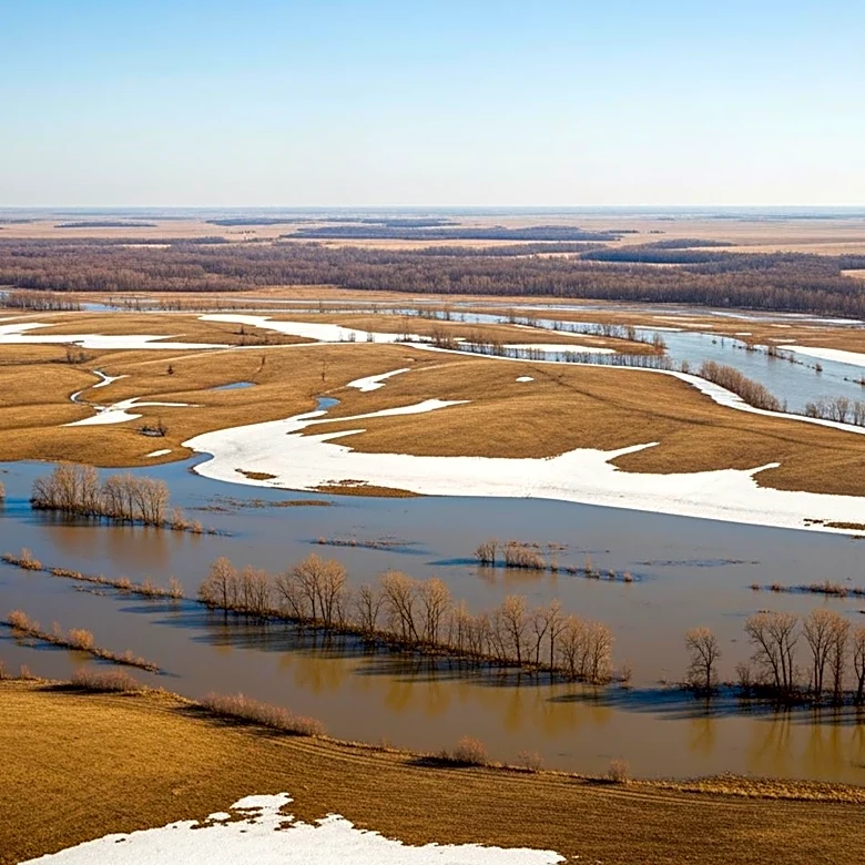 Rapid Snowmelt Causes Flooding in Prairie Regions