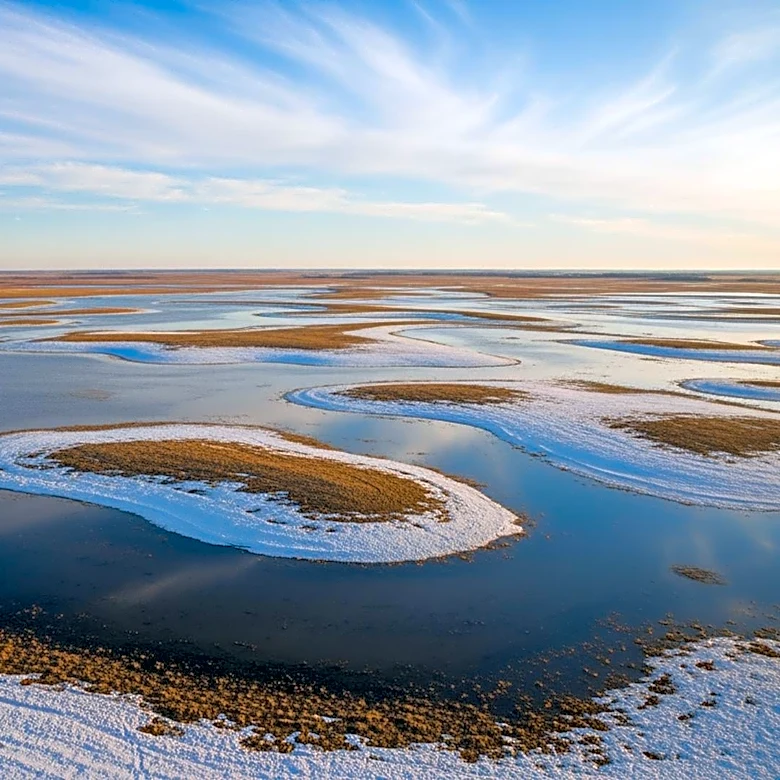 Rapid Snowmelt Causes Flooding in Canadian Prairies