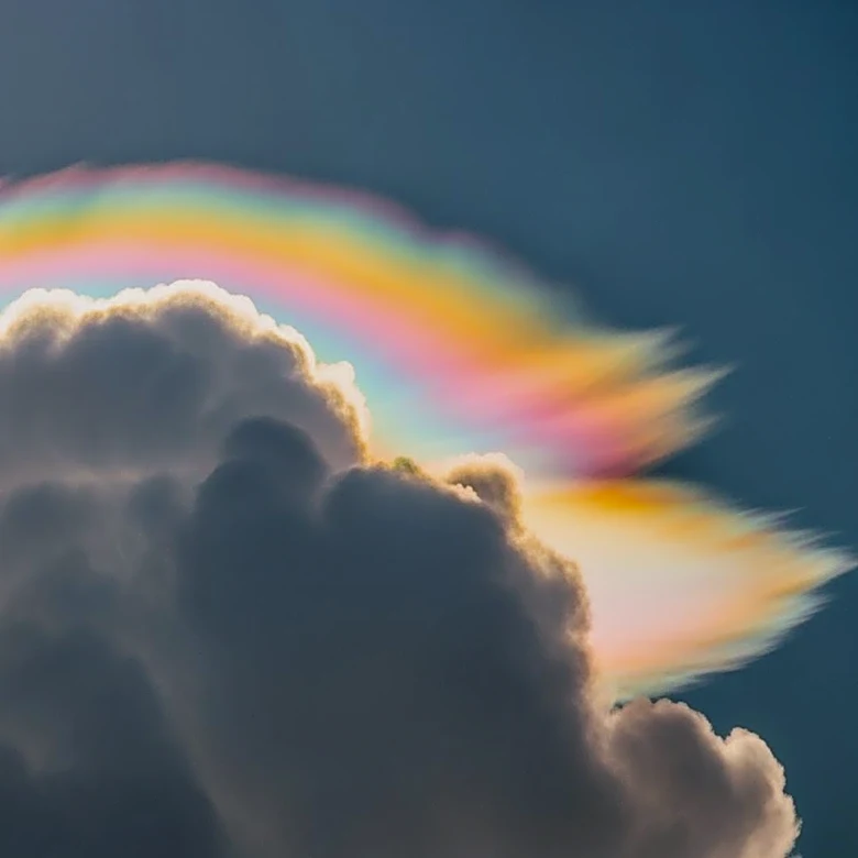 Iridescent Rainbow Cloud Spotted Over Indonesia