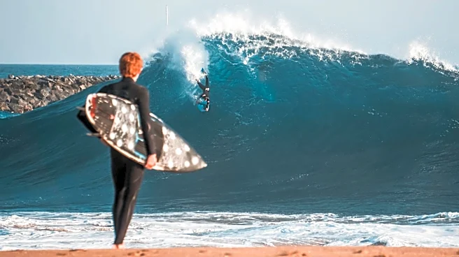 Spectators Flock to Newport Beach's Wedge Amid High Surf Conditions