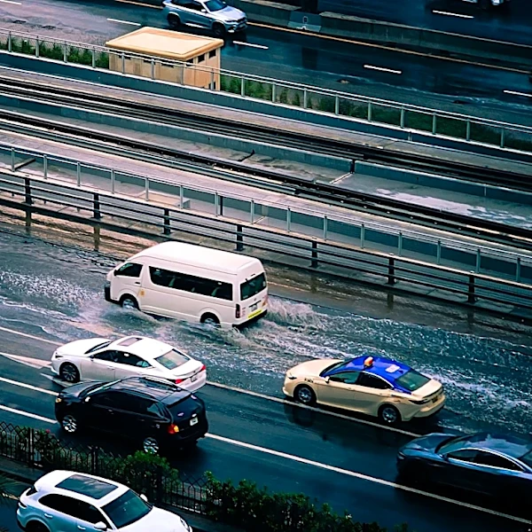Severe Storms Flip Car on I-71 in Columbus, Ohio