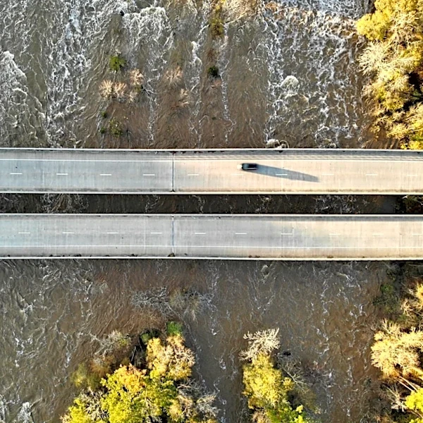 Heavy Rain Causes Flooding and Road Collapse in Ogden, NC
