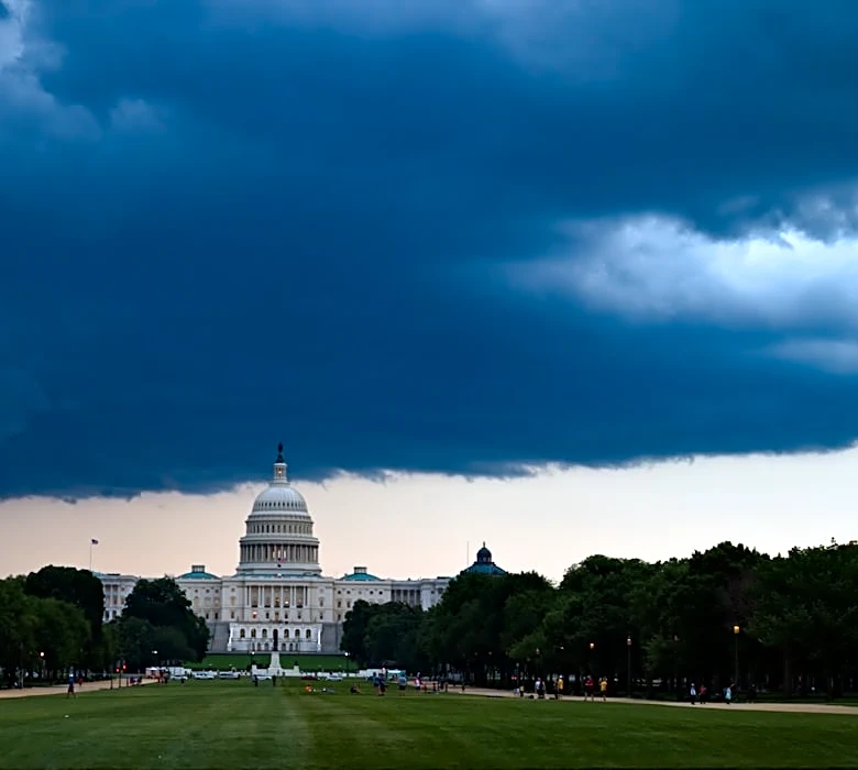 Humid Weather With Thunderstorms in Washington DC