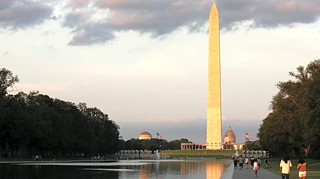 Partly cloudy weather with light rain chances in Washington DC