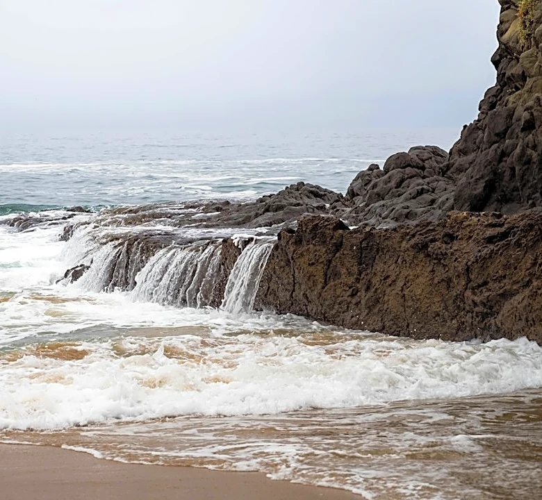 Hurricane Polo Waves Cause Rockslide in Laguna Beach