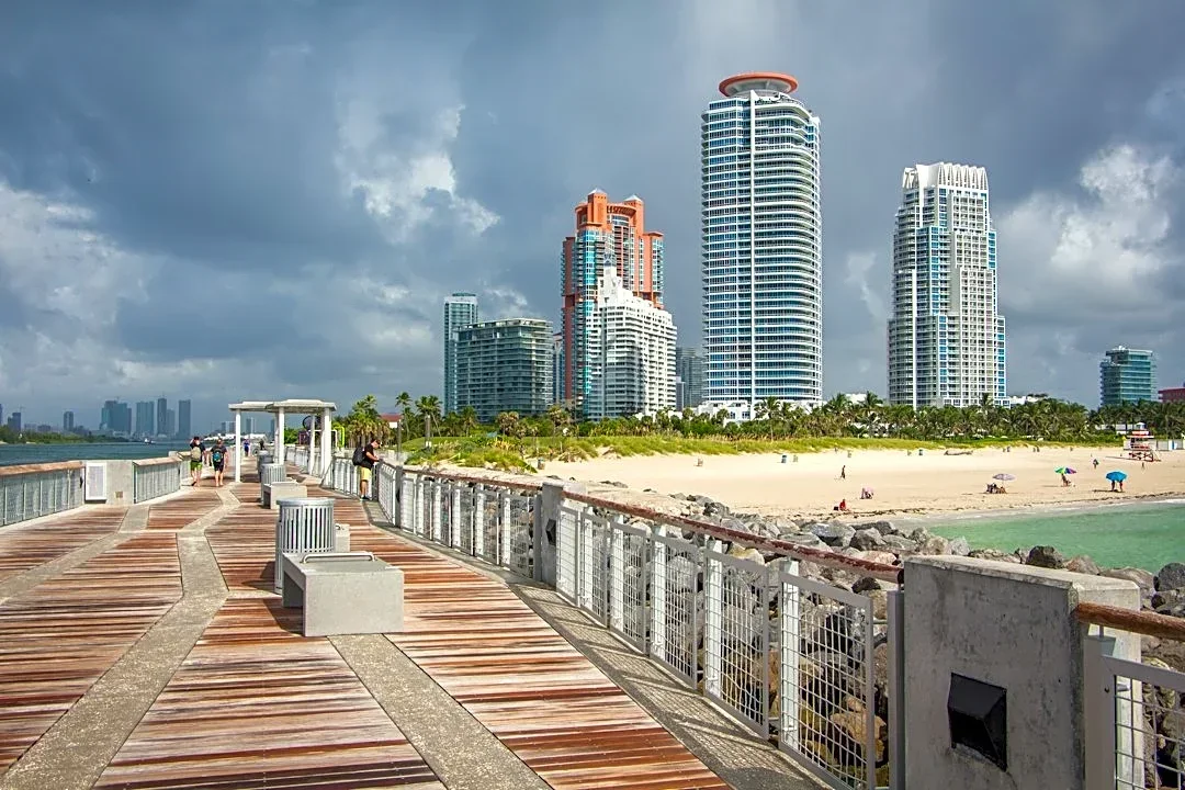 Sunny Skies at Miami's South Pointe Park