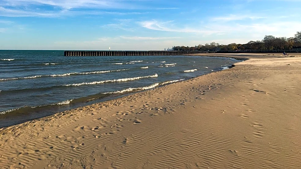 Calm and Sunny Weather Over Lake Michigan