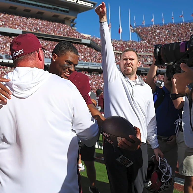 ‘He’s the fifth-winningest quarterback’: Mike Elko defends Marcel Reed