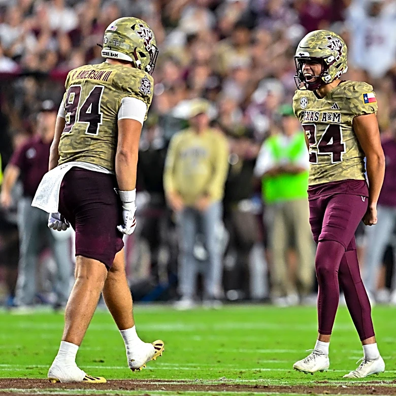 Texas A&M kicker David Olano stands alone after career night