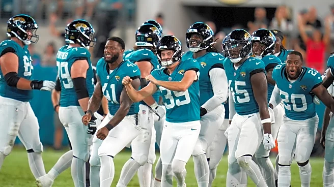 Jaguars' Cam Little hits a 70-yard field goal in an exhibition game against the Steelers