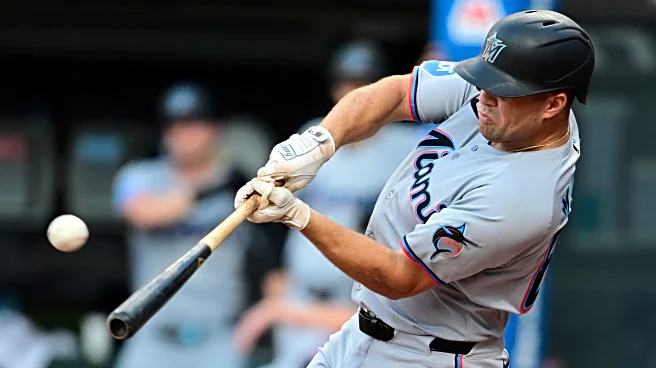 Jakob Marsee making a solid impression in 1st major league action with the Miami Marlins
