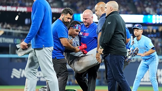 Cubs catcher Miguel Amaya carted off after injuring left ankle stepping on first base