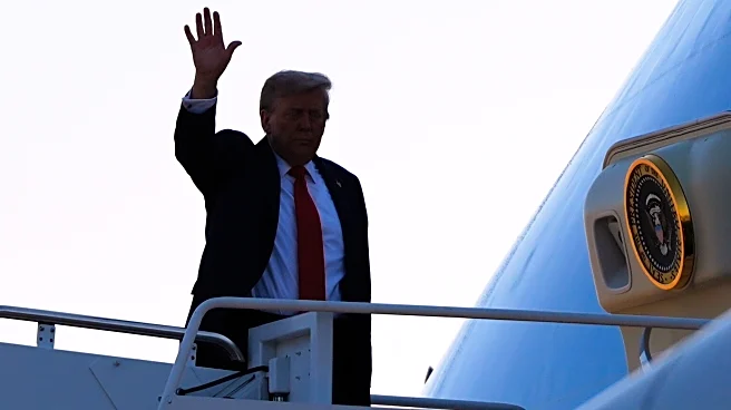 The Latest: Trump en route to high-stakes meeting with Putin in Alaska